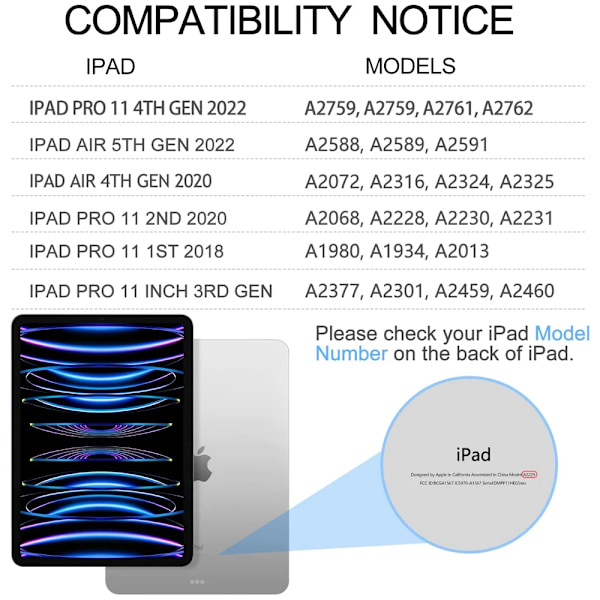 Goojodoq Backlight Magic Keyboard För Ipad Air 6 2024 Fall För Ipad Air 11 Tum Fall Ipad Air. 5 Air 4 10,9 Tum Omslag Folion Arabia 11 black
