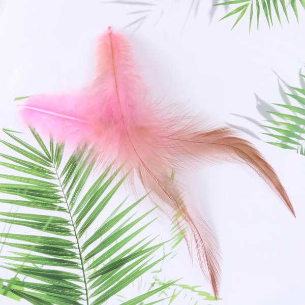 50/100Pcs Natural Pheasant Feathers Making Crafts Diy Jewelry Wedding Party Decoration Dream Catcher Accessorie Chicken Plumes Dark pink 50pcs