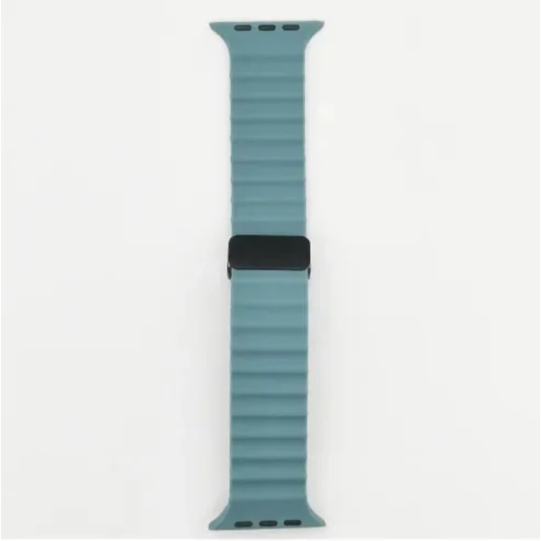 Silikonrem För Apple Watch Band 49mm 45 44 40 41 38 42mm magnetiskt spänne armband iWatch Ultra series 7 6 3 se 8 9 Ultra 2 Pine Green 38 40 41mm