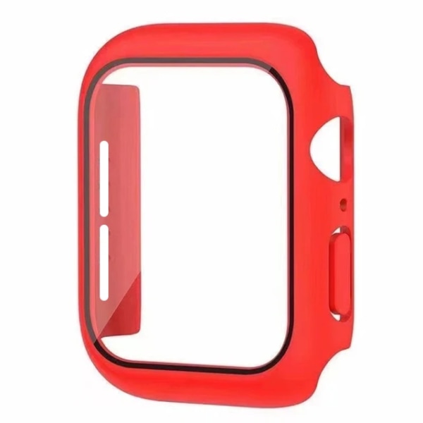 Glas+ Cover För Apple Watch case 9 8 7 6 SE 5 3 iWatch Tillbehör Skärmskydd Apple Watch Series 44mm 40mm 41mm 45mm 42 38mm Red 13 Series 7 8 9 45mm