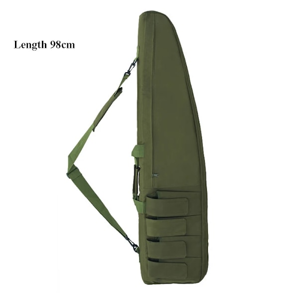 Gevärspistol Ryggsäck 98CM / 118CM Taktisk Jaktväska Utomhus Paintball CS Luftgevärsfodral Högpresterande Vapenväska Med Kudde Green 98cm