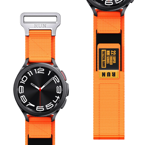 20 mm 22 mm nylon watch för Garmin Forerunner 245 / 645 MUSIC, 20 mm 22 mm universal watch för Garmin vivoactive 3 MUSIC orange Quick Fit 20mm
