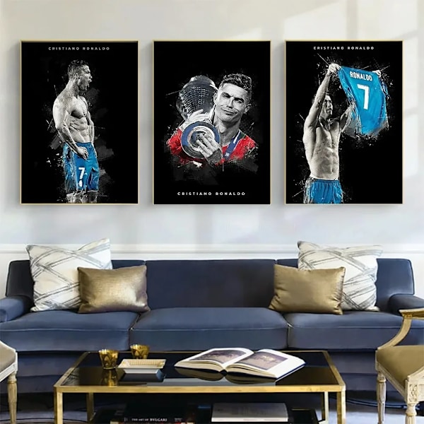 Skandinavisk Enkel Vægkunst Fodboldstjerne Cristiano Ronaldo Hd Lærredsplakat Udskriv Farverige Hjem Soveværelse Stue Indretning 6 20x30cm no frame