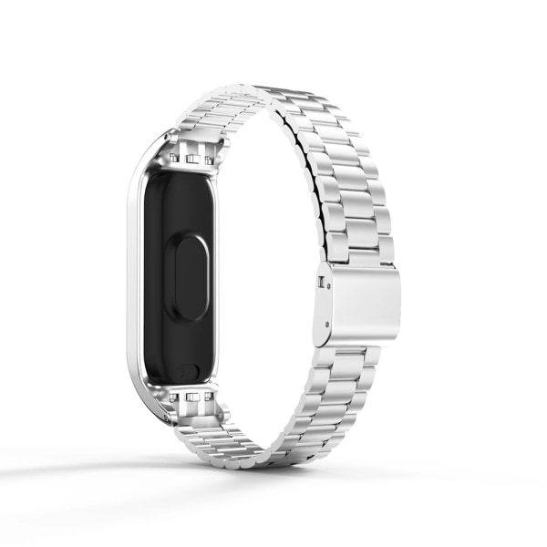 För Xiaomi Mi Band Armband 3/4/5/6/7 rem Rostfritt stål Magnetrem Xiaomi Armband Mi Band 3 4 Miband 5 6 7 Rem CX-Black Mi 7 strap