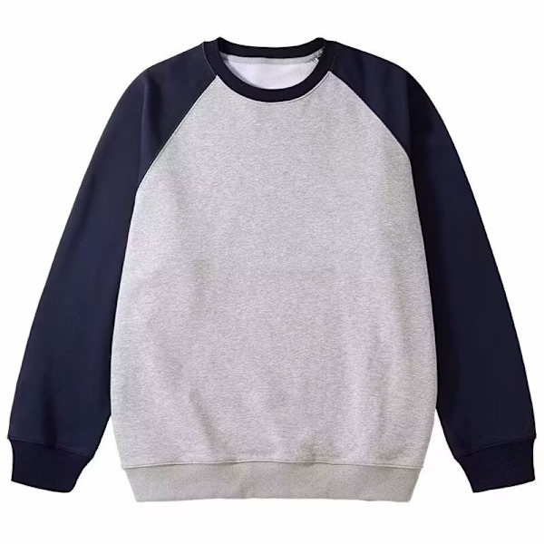 Niche Raglan Ärm Kontrast Färg Rund Hals Tröja Mäns Höst Och Vinter Mode Varumärke Basic Style Amerikansk Loss Flerfärgad Överflöd Grey S