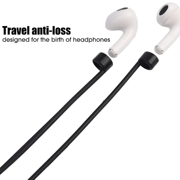 Anti-Lost Silikon Rep Hållare Kabel För Airpods 3 2 1 Pro Trådlös Bluetooth Hörlura Nack Sport Rema Sladdsträng 1pcs Pink 70cm not magnetic