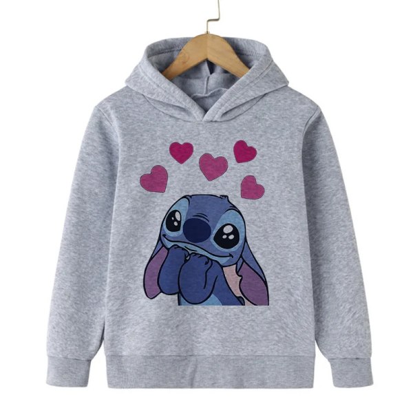 Tecknad Manga Rolig Anime Stitch Hoodie Barnkläder Barn Flicka Pojke Lilo and Stitch Sweatshirt Hoody Baby Casual Topp 59004 130CM