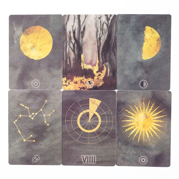 Living Wheel Astrologikort 55 Oracle Cards Deck För Fortune Telling Och Divination Perfekt För Brädspel 8.8 *6,3Cm TN05N