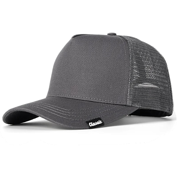 XL High Crown Baseball Cap Oversized Structured Dad Hats for Big Heads Adjustable Sports Golf Hat Sun Hat  Summer Mesh Sun Hat Dark Grey 60-65cm