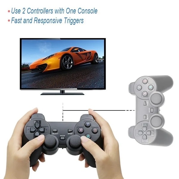 2.4G Trådlös Spelkontroll För Ps3 Remote Gamepad Joystick För Android Telefon/Tv Box/M8/Gd10 Contror För Pc/ Superkonsol X 2PCS