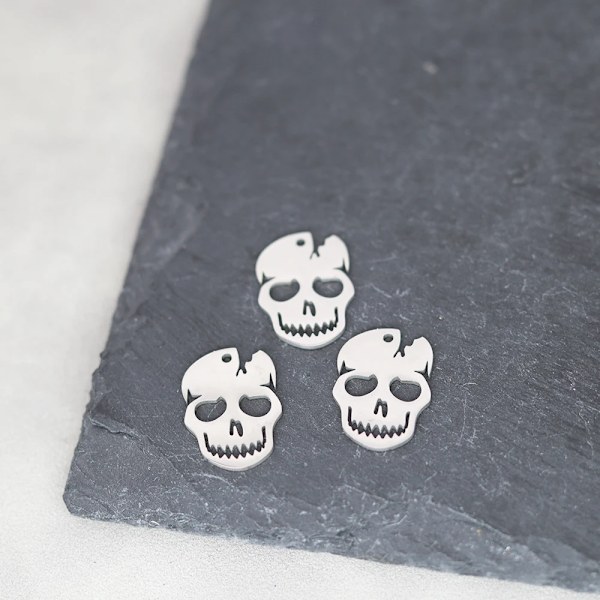 3St Halloween Skull Spider Pumpa Rostfritt Stål Hängande Charms För Smycken Göra Diy Tosel Örhängen Halsband Tillbehör PA1543-S