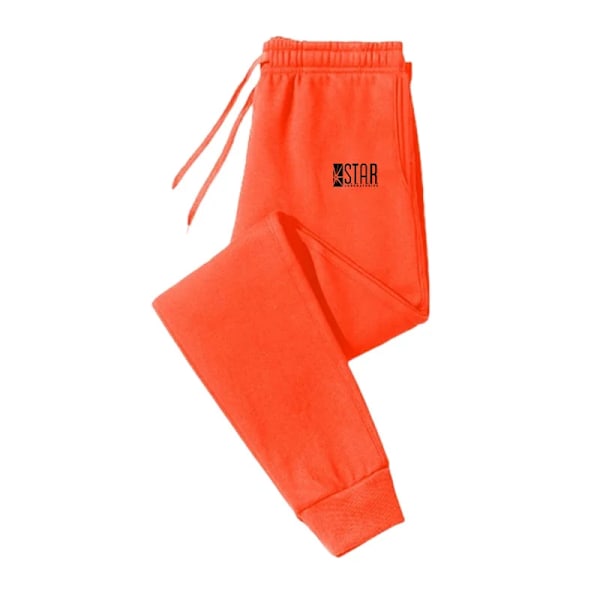 Joggers Mode Baggy Byxor Casual Sweatbyxor Bekväm Fitness Byxor Mjuk 2024Nytt Orange 1 L