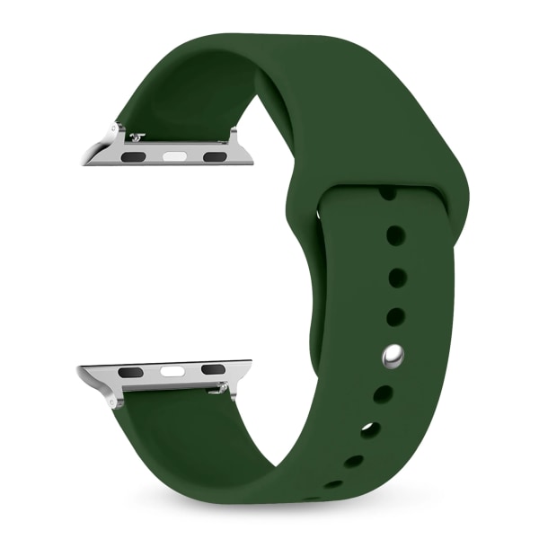 rem För Apple Watch -band 40mm 44mm 49mm 45mm 41mm 38mm 42mm Silikonbältesarmband iWatch series se 9 8 7 6 5 3 ultra 2 band Army Green 38  40 41 mm