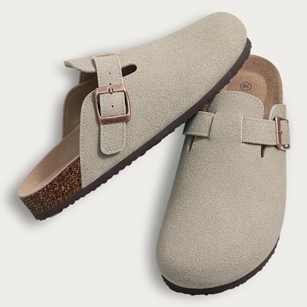 Litfun Retro Kork Clogs Tøfler Til Mænd Mode Mænd Muler Sko Med Arch Support Unisex Klassiske Strand Sko Mænd Sandaler Brown 42