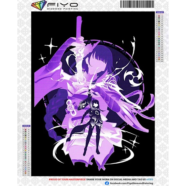 Diy 5D Diamant Målning Anime Genshin Impact Bild Mosaic Flicka Full Broderi Kors Stygn Kits Hem Konst Dekorare Innehåll BK8286 Round Drill 25x35cm