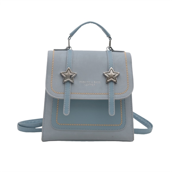 Cross-Border Dametaske 2024 Sommer Ny Crossbody Tote Rygsæk Koreansk Stil Britisk Stil Preppy Stil Skuldertaske Blue