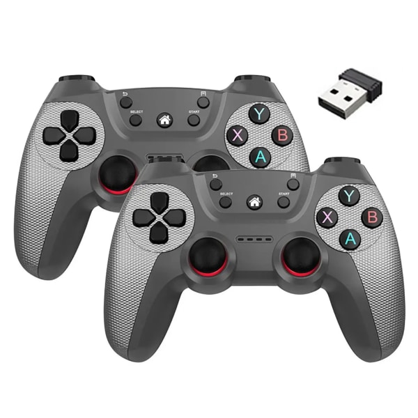 2st Trådlös Controller För PC Trådlös Spelkontroll Hand Joystick För TV Dator Androids PC 2.4G Gamepad Fjärrkontroll Green