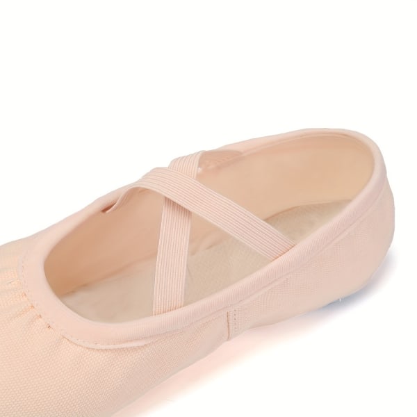 Solida balettskor för flickor, klassiska halkfria ventilerande skor för flickor Barn Toddler inomhusprestanda Camel CN32(EU33.5)