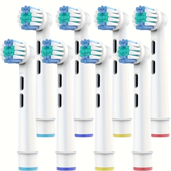 16-pack professionella utbyteshuvuden för elektriska tandborstar - Mediummjuka borst för precisionsrengöring - Refill för Oral B-tandborstar ！ 8