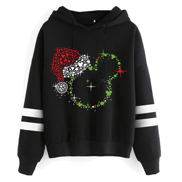 Sweatshirts Ny Y2k 90-tal Kawaii Tecknad Anime Sweatshirt Minnie Mouse Luvtröja Kläder Flicka Pojke Musse Hoody Topp Huvtröjor black5008 XL