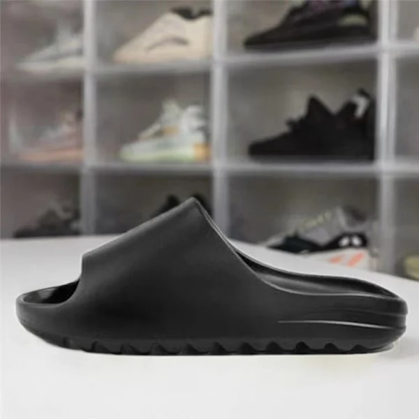 Sommer Mænd Slides Mænd Kvinder Toppor Inden Orginal Unisex Sandaler Casual Skorflip-Flops Strand Kvinder Sandaler black 37