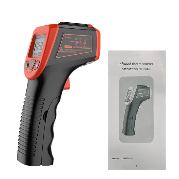 -50~600°C Digital LCD industriell elektronisk termometer kontaktfri infraröd termometer Lasertemperaturmätare Gun Laser Point Red