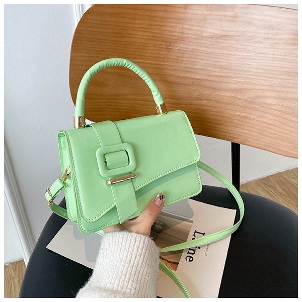 Ny 2022 Internet Kendis Crossbody All-Matching Tekstur Håndtaske Koreansk Stil Enkel Mode Axel Tekstur Lille Firkantede. Tasken Red