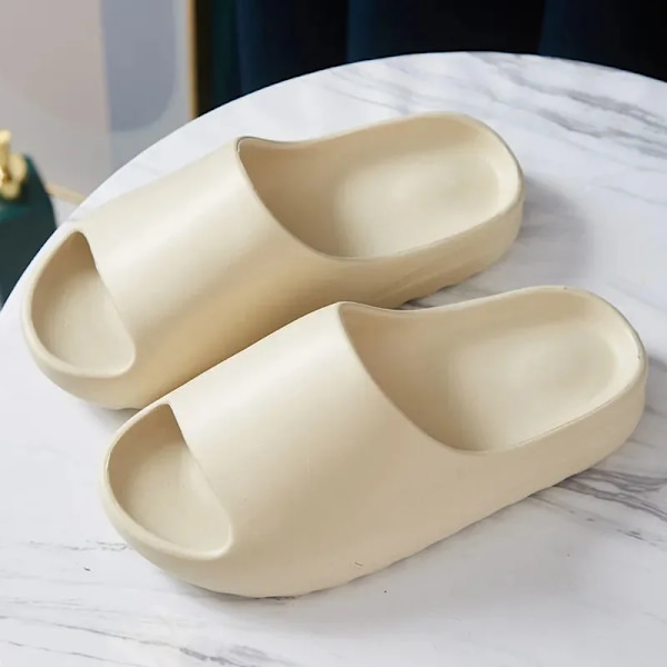 Kesätossut Miehille Pehmeäpohjainen Sisätilojen Koti Alustasandaalit Ranta Kengät Pari Ei-Liukastava Eva Flip-Flops Ranta Nainen Beige 36-37