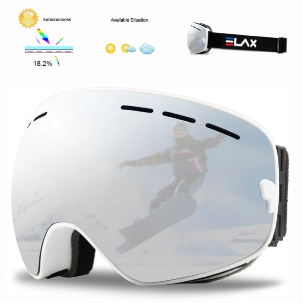 NYA dubbla lager anti-dimma skidglasögon Snowboardglasögon snöskoterglasögon utomhussport Googles SE6