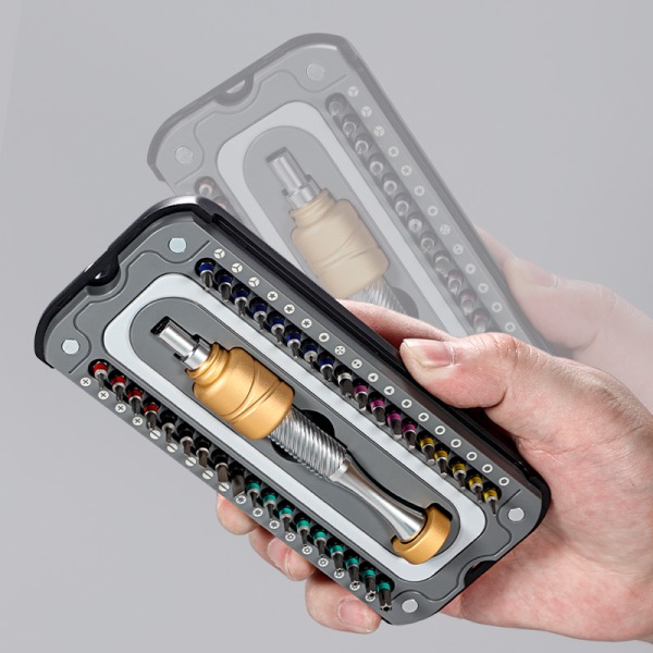 37 i 1 set Magnetic Phillips Hex Torx skruvmejselbitar Kit Reparationshandverktyg för Iphone Watch Skruvmejslar Small Gray