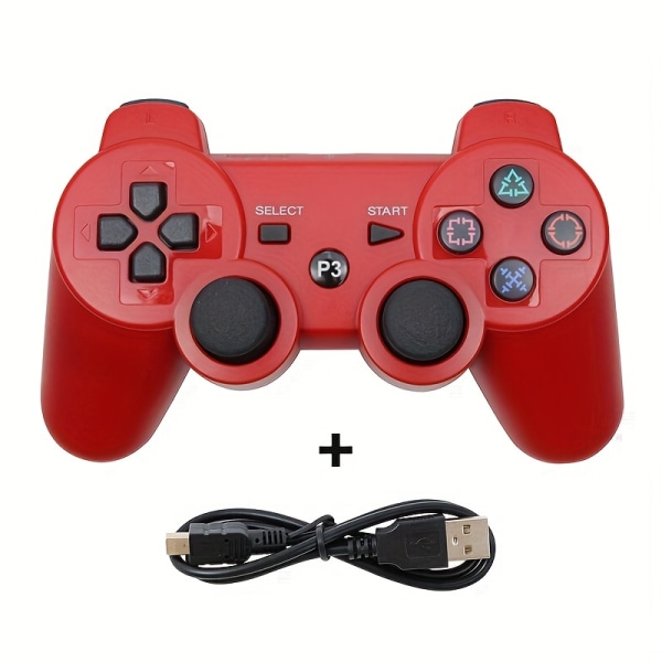 Trådlös Gamepad För PS3 Joystick Konsol Kontroll För USB PC Controller För Playstation 3 Joypad Tillbehör Support BT Red