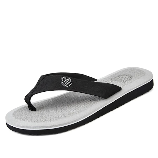 2024 Nya Skor Män Sommar Män Flip Flops Hög Kvalitet Strand Sandaler Anti-Slip Zapatos Hombre Casual Skor Man Tompar GRAY 44