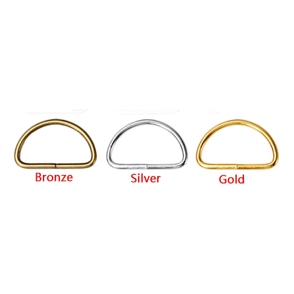 20 stk 100 stk Metal Ikke-Svejste D-Ringe Justerbare Spænder Til Rygsække Remme Sko Tasker Kat Hund Halsbånd Dee Spænder DIY Tilbehør 100PCS-Gold Inner diameter-32mm