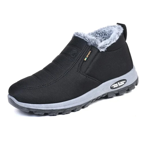 Vinter Snöskor Herr Casual Slip-on Ankelstövlar Varma Päls Bekväma Sneakers Halksäkra Botas Herrskor Zapatos Hombre2024 Male MX07 Blue 36