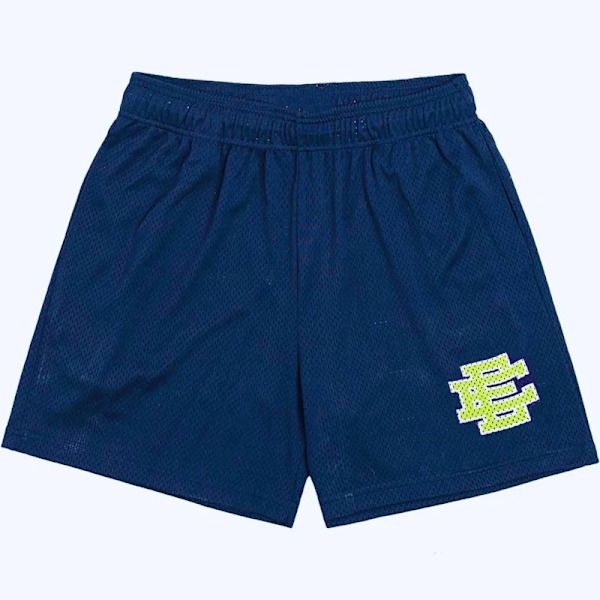 Ee Basic Shorts Mäns Sweatbyxor Sommar Fitness Sports Short Byxor Mesh Andningsbart Lös Löpning Fashi Fash På Basket Shorts Män Navy Blue green XXL