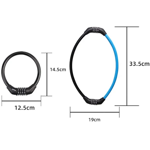 Cykel Lås Mountainbike 4-cifret Kode Lås Tyverisikker Bærbar Sikkerhed Stål Kæde Motorcykel Kode Lås Universal Green