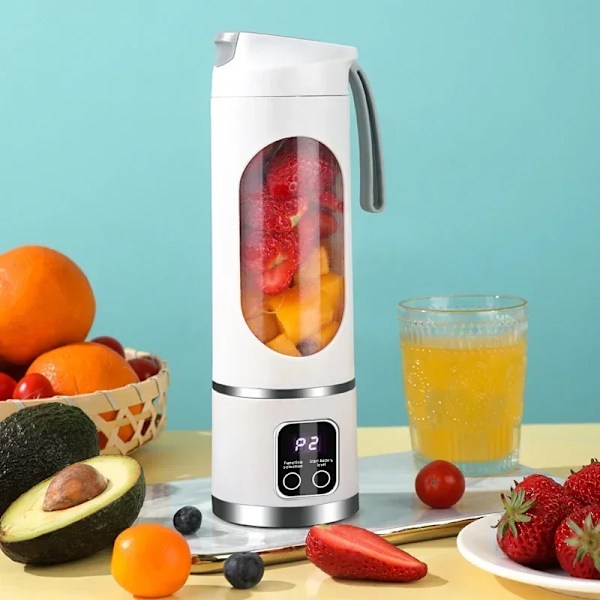 Elektrisk Juicer Mini Bærbar Blender Frugtblandere Frugtekstraktorer Multifunktionel Juiceproducent Maskine Blender Smoothies Mixer Purple - 12 Blades