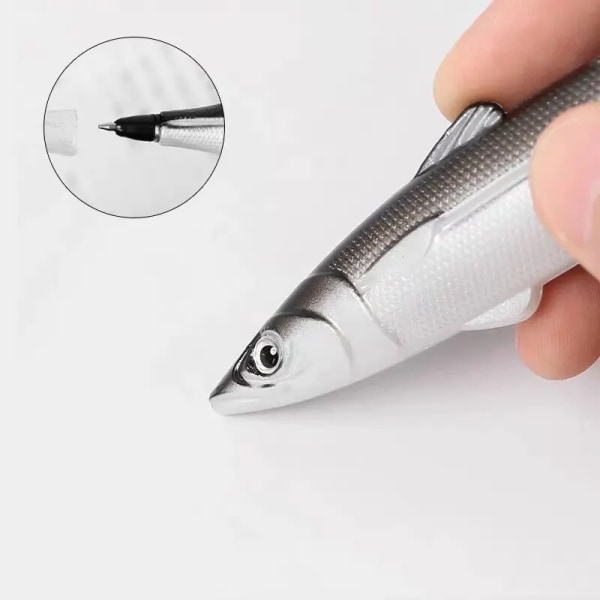 2st Ocean Fish Kulspetspenna 0,5 mm Söt Kreativ Rolig Student kontorspapper Skolmaterial 2 pcs Black