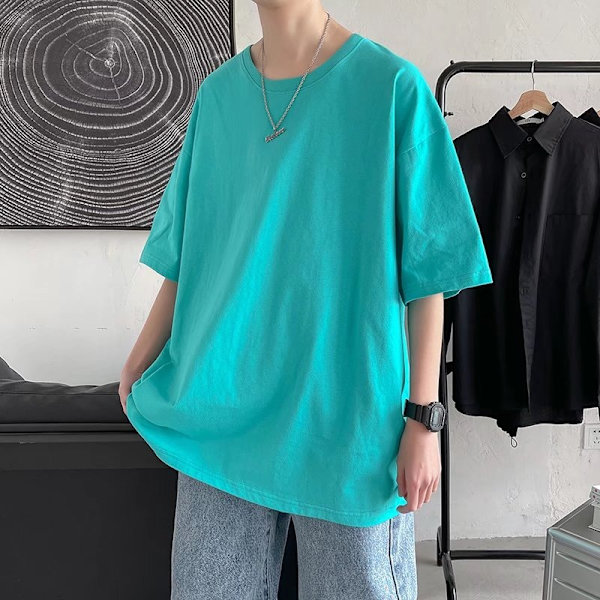 Sommar Nya Vita Femkvarter Ärm Män Och Kvinnor Med Samma Lösa Ungdom Stora Storlek Rund Hals Par T- Shirt Övrev Denim Blue 5L