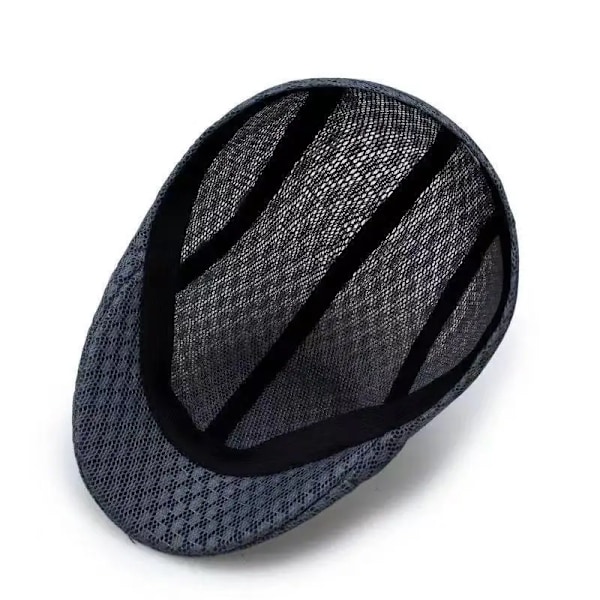 2023 Ny Sommer Casual Beret Hat Unisex Mesh Flat Caps Newsboy Style Justerbar Mode Åndbar Sommer Hat til Kvinder Mænd Caps black