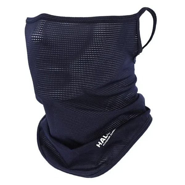 Isilke Fiskeri Cykling Bandana Mesh Ansigtsmaske Halvmaske Hængende-Øre Hals Gaiter Cool Tube Sjal Sport Løbetur Vandreture Jagt Navy blue