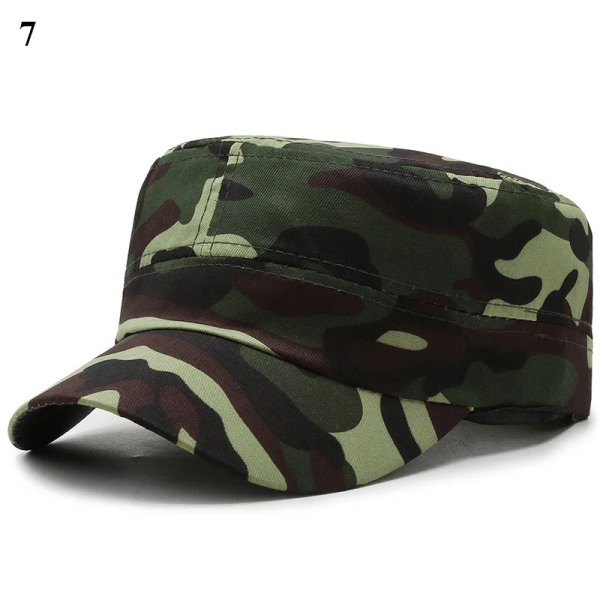 Ny militär cap för män Kvinnor Arméhatt Kamouflage Fiskehatt Camo Trendigt Mode Peaked Cap Hat Unisex 7