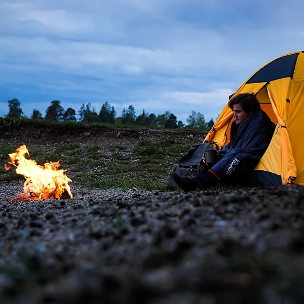 Widesea Camping Ultralight Sovepose Dun Vandtæt Lazy Bag Bærbar Opbevaring Kompression Slumber Bag Rejse Diverse Taske Blue400G