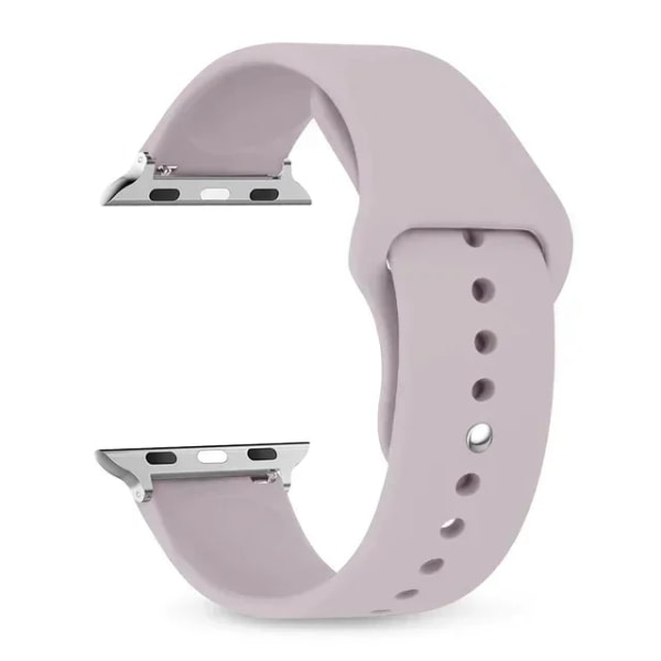 Silikonrem för Apple Watch -band 40 mm 44 mm 49 mm 45 mm 41 mm 38 mm 42 mm bältesarmband iWatch-serien 9 8 7 6 5 3 SE ultra 2 band 08 lavender 42 44 45 49 mm M-L