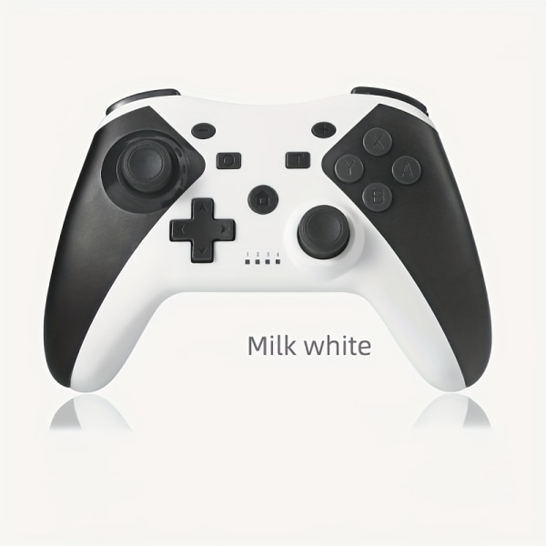 Trådlös handkontroll för Nintendo Wake Up, trådlös fjärrkontroll för Gamepad med Macro Motion Vibration Turbo RGB Light, Wireless Pro Controller White