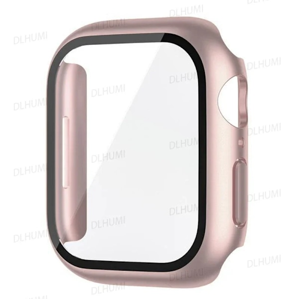 Karkaistu lasi Apple Watchille 9 8 44mm 40mm 42mm 38mm 41mm 45mm PC-puskuri Näytönsuoja iWatch-sarja 7 6 5 3 SE. Rose gold Series 654 SE 44MM