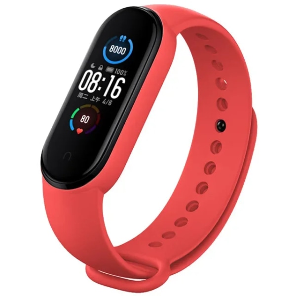 Watch för Xiaomi Mi Band 7 6 5 4 3 Armband Silikonarmband Handledsremmar MiBand 3/4 band5 band6 Smartwatch Tillbehör Red 11 Mi band 3 4