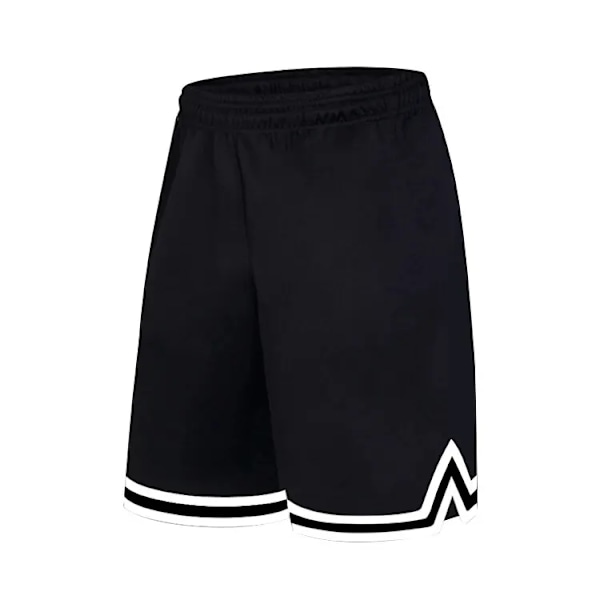 Sonechoki Knä Längd Basket Shorts Män Randiga Löpande Sport Gym Mesh Andningsbart Fitness Träning Workou Sporta T Nedre Mane RUN020 XL