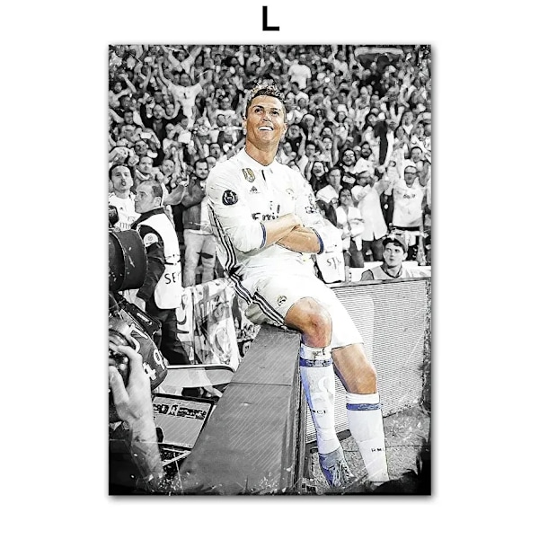 Legendariske Fodboldstjerne Cristiano Ronaldo Vægkunst Lærred Maleri Nordiske Plakater Og Tryk Hjem Indretning Billeder Til Stuen Red 20x30cm no frame