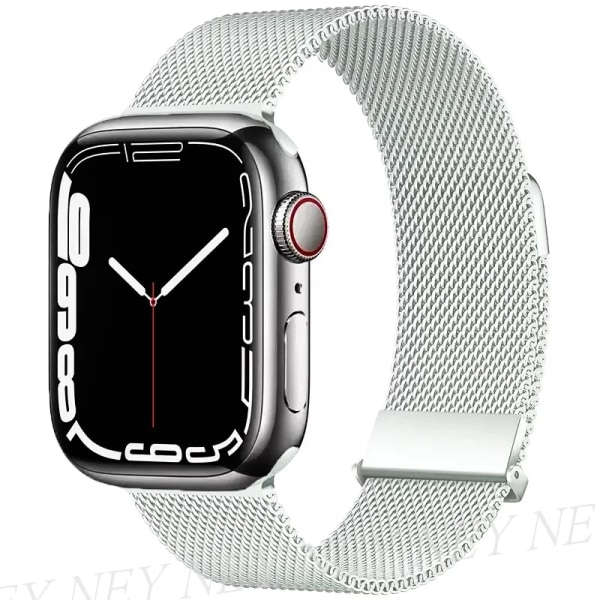 Milanese Loop för apple watch band 44mm 40mm 45mm 41mm 42-38-44mm band ultra 2 49mm metallband iwatch series 9 8 7 6 SE 5 4 3 light gray 23 41mm-40mm-38mm